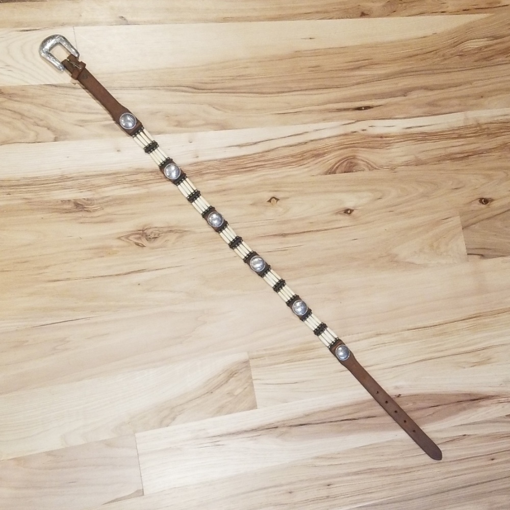 Western style leather belt